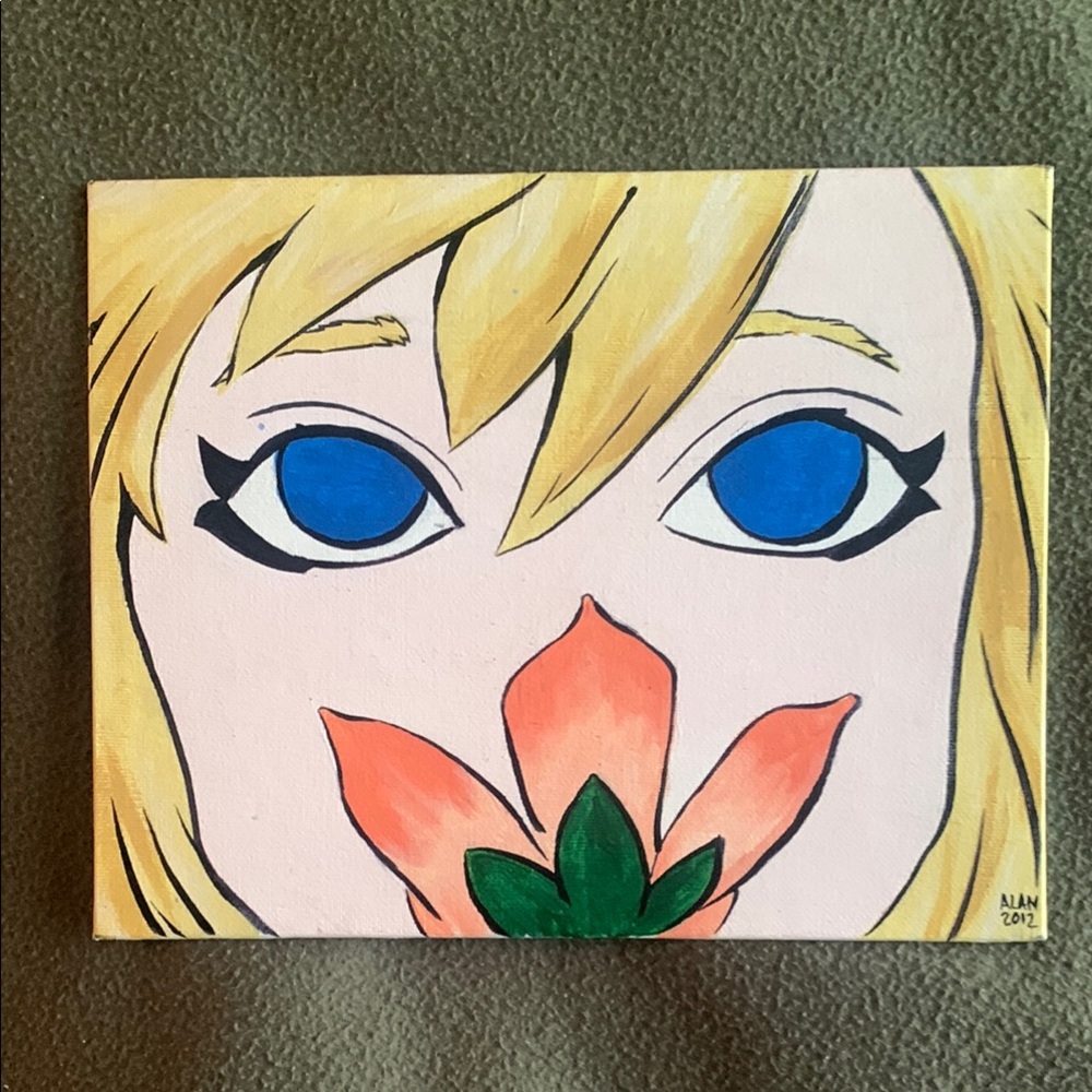 Beautiful Original canvas art work “Fragrance” by Alan Moorefield. 8” x 10”